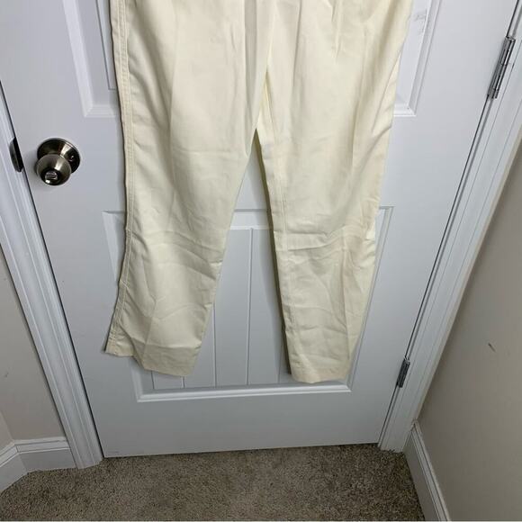 Escada floral Hawaii tropical embroidered‎ pleated front white pants size 26 - Picture 5 of 11